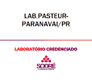 Exame Toxicológico - Paranavai-PR - LAB.PASTEUR-PARANAVAI/PR (C.N.H, Empregado CLT, Concurso Público)