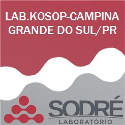 Exame Toxicológico - Campina Grande Do Sul-PR - LAB.KOSOP-CAMPINA GRANDE DO SUL/PR (C.N.H, Empregado CLT, Concurso Público)