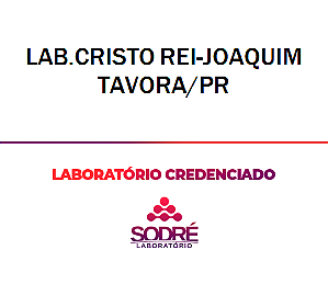 Exame Toxicológico - Joaquim Tavora-PR - LAB.CRISTO REI-JOAQUIM TAVORA/PR (C.N.H, Empregado CLT, Concurso Público)