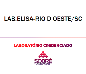 Exame Toxicológico - Rio Do Oeste-SC - LAB.ELISA-RIO D OESTE/SC (C.N.H, Empregado CLT, Concurso Público)