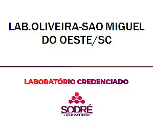 Exame Toxicológico - Sao Miguel D Oeste-SC - LAB.OLIVEIRA-SAO MIGUEL DO OESTE/SC (C.N.H, Empregado CLT, Concurso Público)