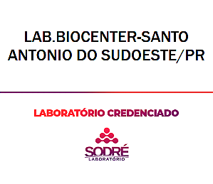 Exame Toxicológico - Santo Antonio Do Sudoeste-PR - LAB.BIOCENTER-SANTO ANTONIO DO SUDOESTE/PR (C.N.H, Empregado CLT, Concurso Público)