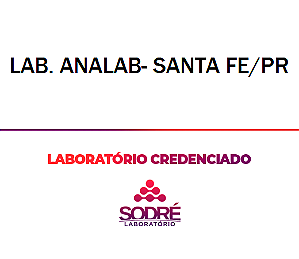 Exame Toxicológico - Santa Fe-PR - LAB. ANALAB- SANTA FE/PR (C.N.H, Empregado CLT, Concurso Público)