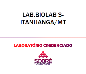 Exame Toxicológico - Itanhanga-MT - LAB.BIOLAB S-ITANHANGA/MT (C.N.H, Empregado CLT, Concurso Público)