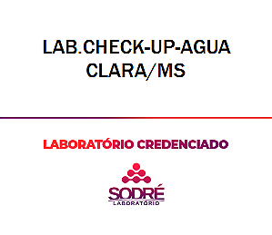 Exame Toxicológico - Agua Clara-MS - LAB.CHECK-UP-AGUA CLARA/MS (C.N.H, Empregado CLT, Concurso Público)