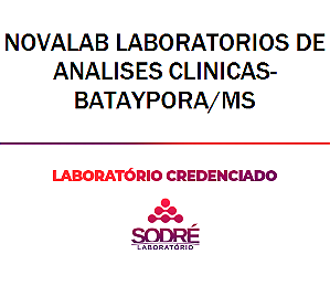 Exame Toxicológico - Bataipora-MS - NOVALAB LABORATORIOS DE ANALISES CLINICAS-BATAYPORA/MS (C.N.H, Empregado CLT, Concurso Público)
