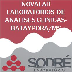 Exame Toxicológico - Bataipora-MS - NOVALAB LABORATORIOS DE ANALISES CLINICAS-BATAYPORA/MS (C.N.H, Empregado CLT, Concurso Público)