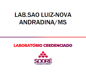 Exame Toxicológico - Nova Andradina-MS - LAB.SAO LUIZ-NOVA ANDRADINA/MS (C.N.H, Empregado CLT, Concurso Público)