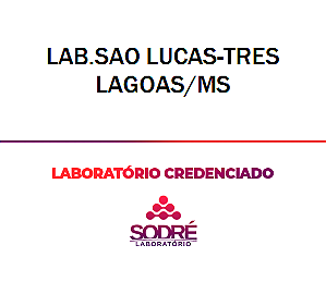 Exame Toxicológico - Tres Lagoas-MS - LAB.SAO LUCAS-TRES LAGOAS/MS (C.N.H, Empregado CLT, Concurso Público)