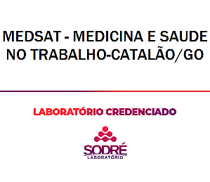 Exame Toxicológico - Catalao-GO - MEDSAT - MEDICINA E SAUDE NO TRABALHO-CATALÃO/GO (C.N.H, Empregado CLT, Concurso Público)
