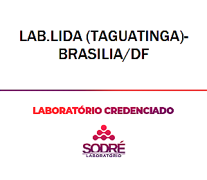Exame Toxicológico - Brasilia-DF - LAB.LIDA (TAGUATINGA)-BRASILIA/DF (C.N.H, Empregado CLT, Concurso Público)