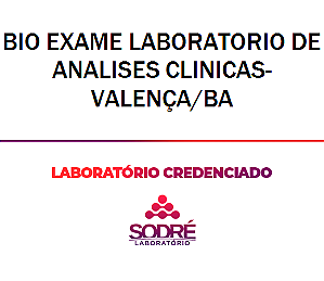 Exame Toxicológico - Valenca-BA - BIO EXAME LABORATORIO DE ANALISES CLINICAS-VALENÇA/BA (C.N.H, Empregado CLT, Concurso Público)
