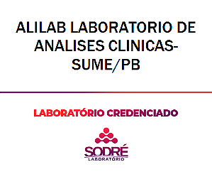Exame Toxicológico - Sume-PB - ALILAB LABORATORIO DE ANALISES CLINICAS-SUME/PB (C.N.H, Empregado CLT, Concurso Público)
