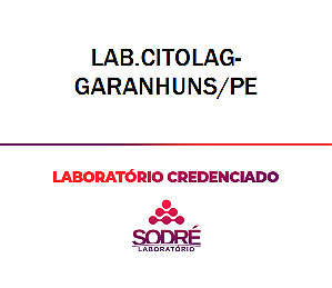Exame Toxicológico - Garanhuns-PE - LAB.CITOLAG-GARANHUNS/PE (C.N.H, Empregado CLT, Concurso Público)