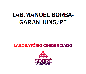 Exame Toxicológico - Garanhuns-PE - LAB.MANOEL BORBA-GARANHUNS/PE (C.N.H, Empregado CLT, Concurso Público)