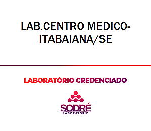 Exame Toxicológico - Itabaiana-SE - LAB.CENTRO MEDICO-ITABAIANA/SE (C.N.H, Empregado CLT, Concurso Público)