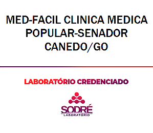 Exame Toxicológico - Senador Canedo-GO - MED-FACIL CLINICA MEDICA POPULAR-SENADOR CANEDO/GO (C.N.H, Empregado CLT, Concurso Público)