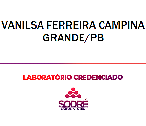 Exame Toxicológico - Campina Grande-PB - VANILSA FERREIRA CAMPINA GRANDE/PB (C.N.H, Empregado CLT, Concurso Público)