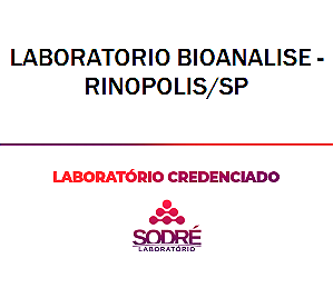 Exame Toxicológico - Rinopolis-SP - LABORATORIO BIOANALISE - RINOPOLIS/SP (C.N.H, Empregado CLT, Concurso Público)