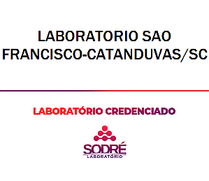 Exame Toxicológico - Catanduvas-SC - LABORATORIO SAO FRANCISCO-CATANDUVAS/SC (C.N.H, Empregado CLT, Concurso Público)