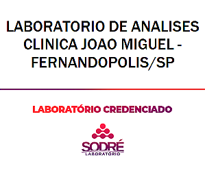 Exame Toxicológico - Fernandopolis-SP - LABORATORIO DE ANALISES CLINICA JOAO MIGUEL - FERNANDOPOLIS/SP (C.N.H, Empregado CLT, Concurso Público)