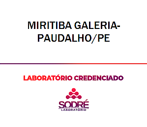 Exame Toxicológico - Paudalho-PE - MIRITIBA GALERIA-PAUDALHO/PE (C.N.H, Empregado CLT, Concurso Público)