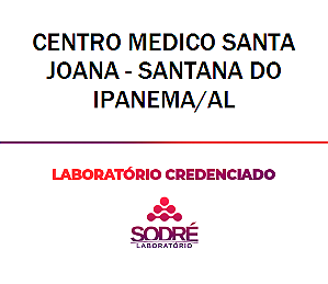Exame Toxicológico - Santana Do Ipanema-AL - CENTRO MEDICO SANTA JOANA - SANTANA DO IPANEMA/AL (C.N.H, Empregado CLT, Concurso Público)