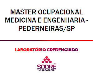 Exame Toxicológico - Pederneiras-SP - MASTER OCUPACIONAL MEDICINA E ENGENHARIA - PEDERNEIRAS/SP (C.N.H, Empregado CLT, Concurso Público)