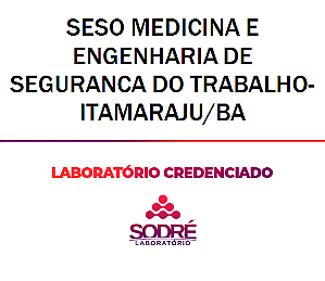 Exame Toxicológico - Itamaraju-BA - SESO MEDICINA E ENGENHARIA DE SEGURANCA DO TRABALHO-ITAMARAJU/BA (C.N.H, Empregado CLT, Concurso Público)