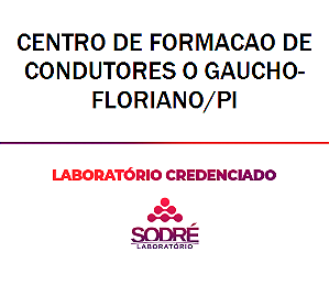 Exame Toxicológico - Floriano-PI - CENTRO DE FORMACAO DE CONDUTORES O GAUCHO-FLORIANO/PI (C.N.H, Empregado CLT, Concurso Público)