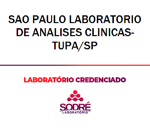 Exame Toxicológico - Tupa-SP - SAO PAULO LABORATORIO DE ANALISES CLINICAS-TUPA/SP (C.N.H, Empregado CLT, Concurso Público)