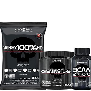 WHEY 100% HD 900GR REFIL+ CREATINE TURBO 150GR + BCAA 2400 30 TABS