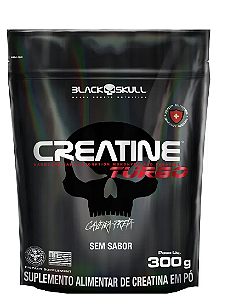 Creatine Turbo 300gr Refil Caveira Preta - Black Skull
