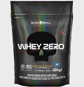 Whey Zero 837gr Refil Proteina Isolado - Black Skull