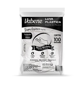 Luva Plástica Descartável com 100 unid. - Vabene