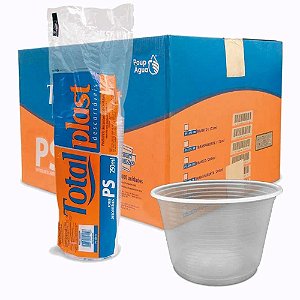Pote Descartável PS 250ml c/ 50 unid. - Totalplast
