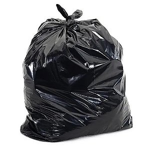 Saco para Lixo 100 lts Médio Preto - 100 un.
