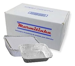 Marmitex de Alumínio M 120 Retangular 500ml Manual com 100 un. - Marmitinha
