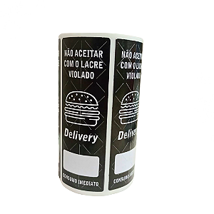Etiqueta Lacre para Delivery - com 300 un.