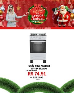 FOGÃO 4 BCS MUELLER MFI4BA BRANCO