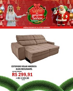 ESTOFADO SOLAR AMERICA 3LUG RECLINAVEL