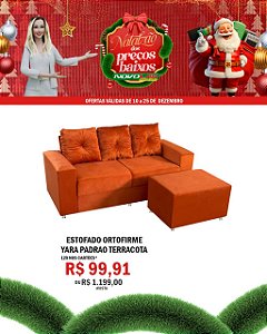 ESTOFADO ORTOFIRME YARA PADRAO TERRACOTA