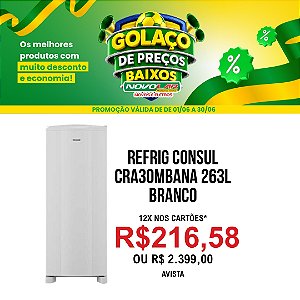 GELADEIRA CONSUL CRA30MBANA 1 PORTA 263L BRANCA