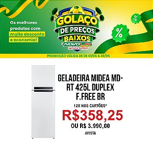 GELADEIRA MIDEA MD-RT 425L DUPLEX FROST FREE BRANCA