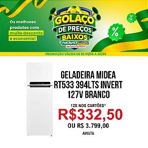 GELADEIRA MIDEA RT533 394L INVERTER BRANCA