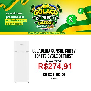 GELADEIRA CONSUL CRD37 334L CYCLE DEFROST BRANCA