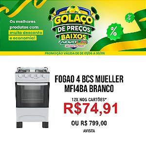 FOGAO 4 BCS MUELLER MFI4BA BRANCO