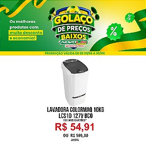 LAVADORA COLORMAQ 10KG LCS10 127V BRANCA