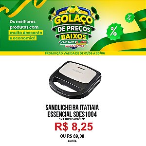 SANDUICHEIRA ITATIAIA ESSENCIAL SDES1004 PRETA/INOX