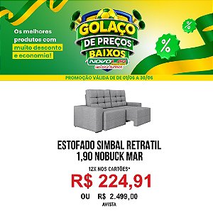 ESTOFADO SIMBAL RETRÁTIL 1,90 NOBUCK MAR